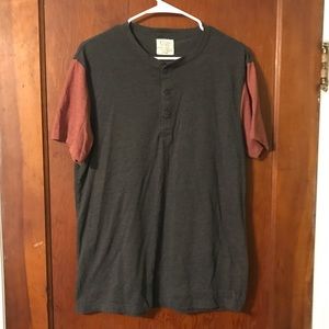 J Crew T Shirt with Color-blocking sleeves.